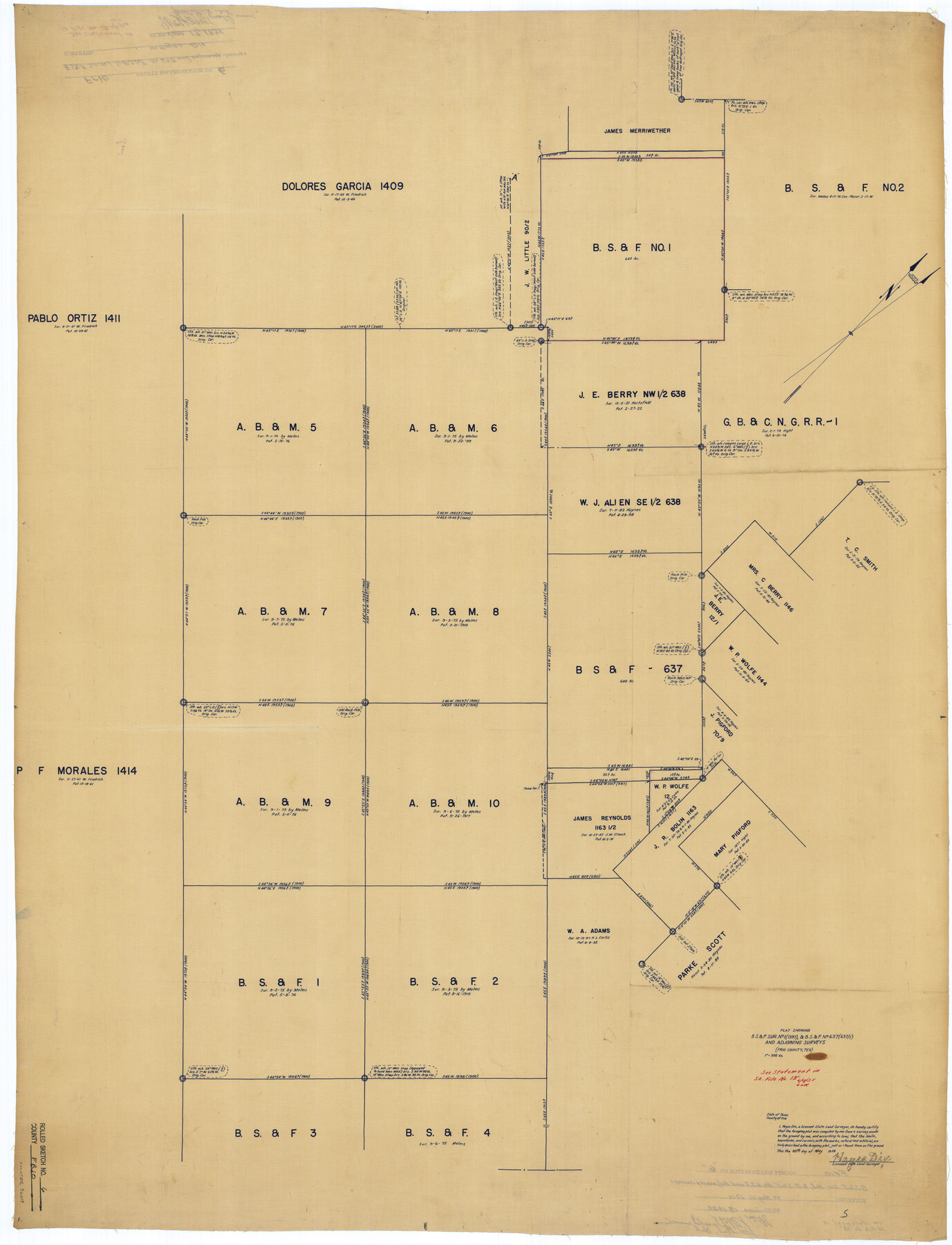 76019, Frio County Rolled Sketch 6, General Map Collection