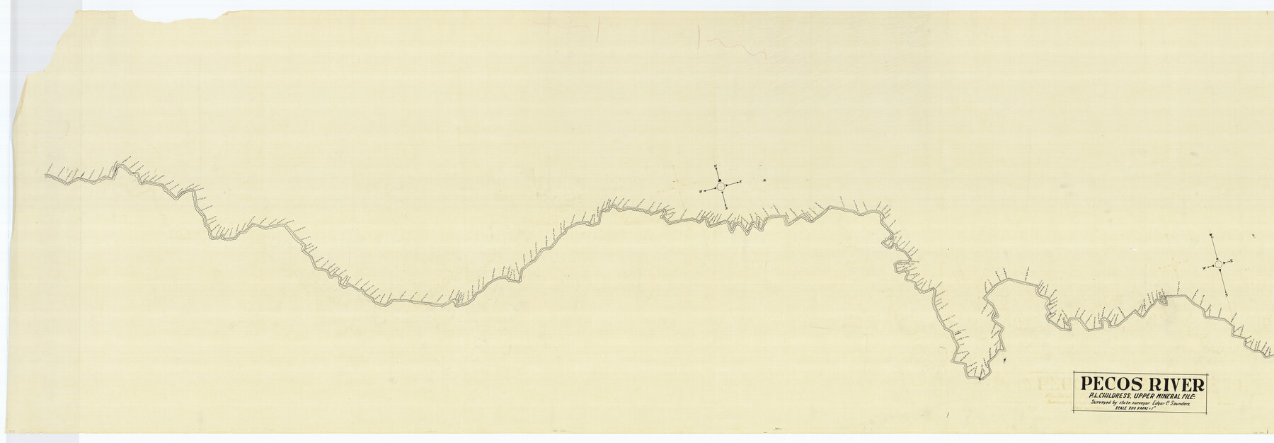 76024, [Sketch for Mineral Application 16696-16697, Pecos River], General Map Collection