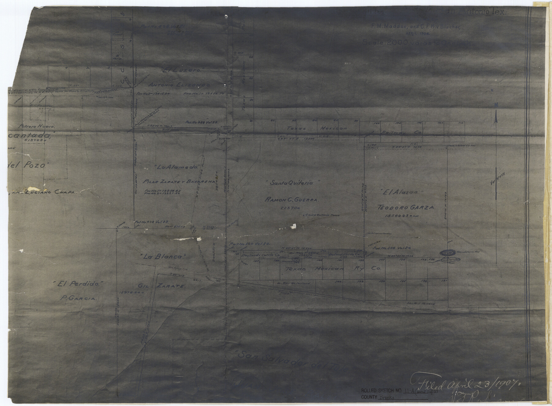 76060, Brooks County Rolled Sketch 11A, General Map Collection