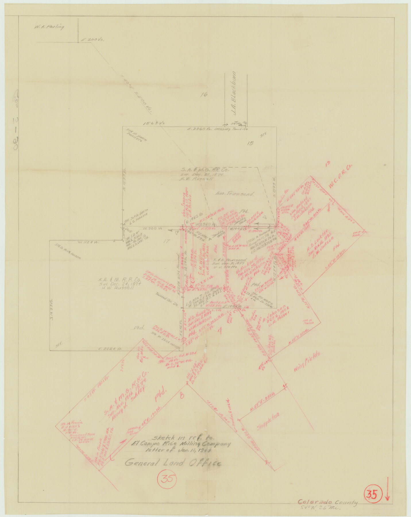 76065, Colorado County Working Sketch 35, General Map Collection