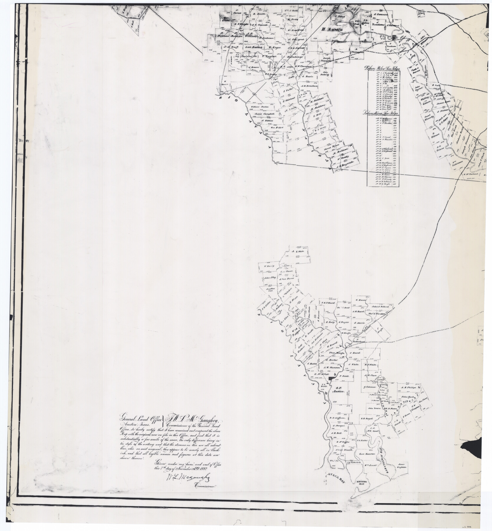 76076, Connected Map of Austin's Colony, General Map Collection