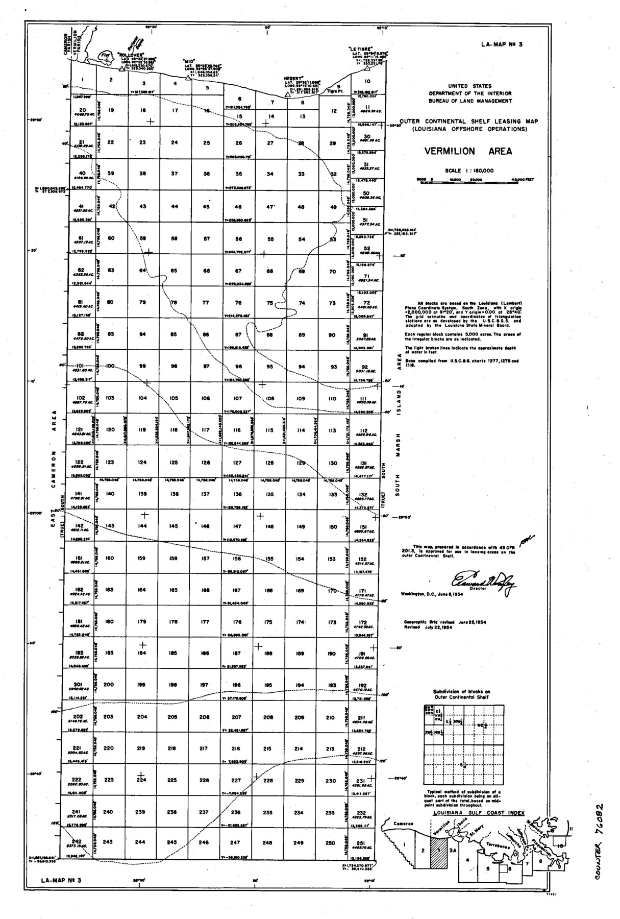 76082, Outer Continental Shelf Leasing Maps (Louisiana Offshore Operations), General Map Collection