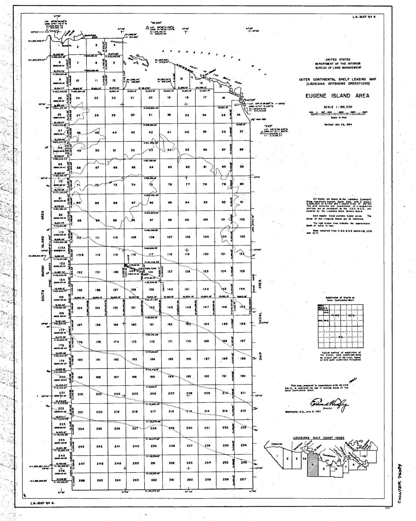 76084, Outer Continental Shelf Leasing Maps (Louisiana Offshore Operations), General Map Collection