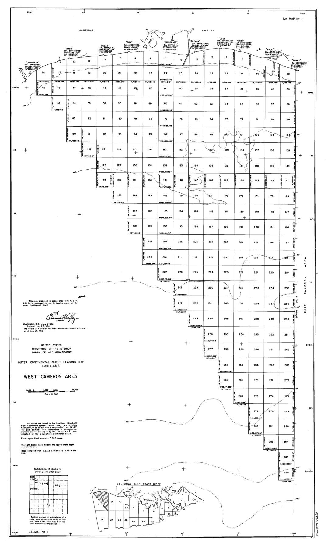 76093, Outer Continental Shelf Leasing Maps (Louisiana Offshore Operations), General Map Collection