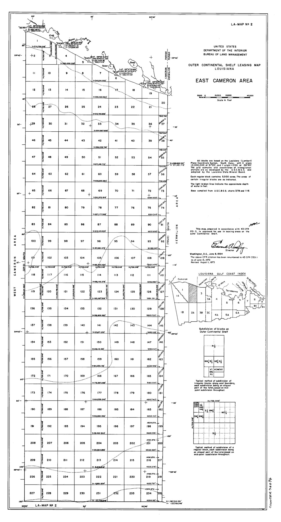76096, Outer Continental Shelf Leasing Maps (Louisiana Offshore Operations), General Map Collection