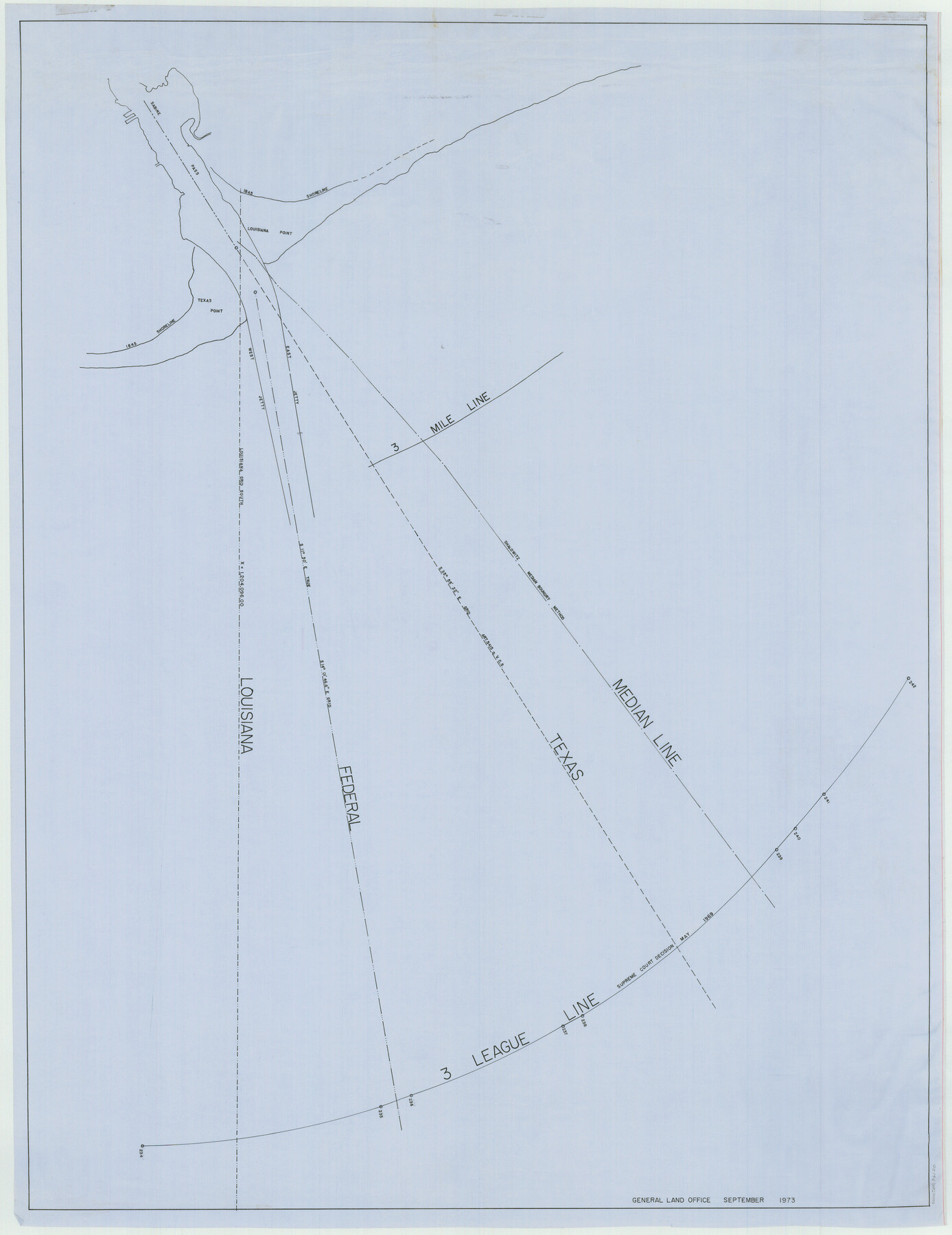 76120, [Three Mile Line and Three League Line], General Map Collection