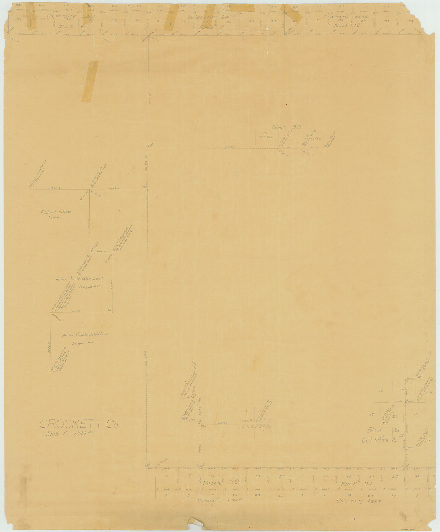 76170, Crockett County Rolled Sketch 44, General Map Collection