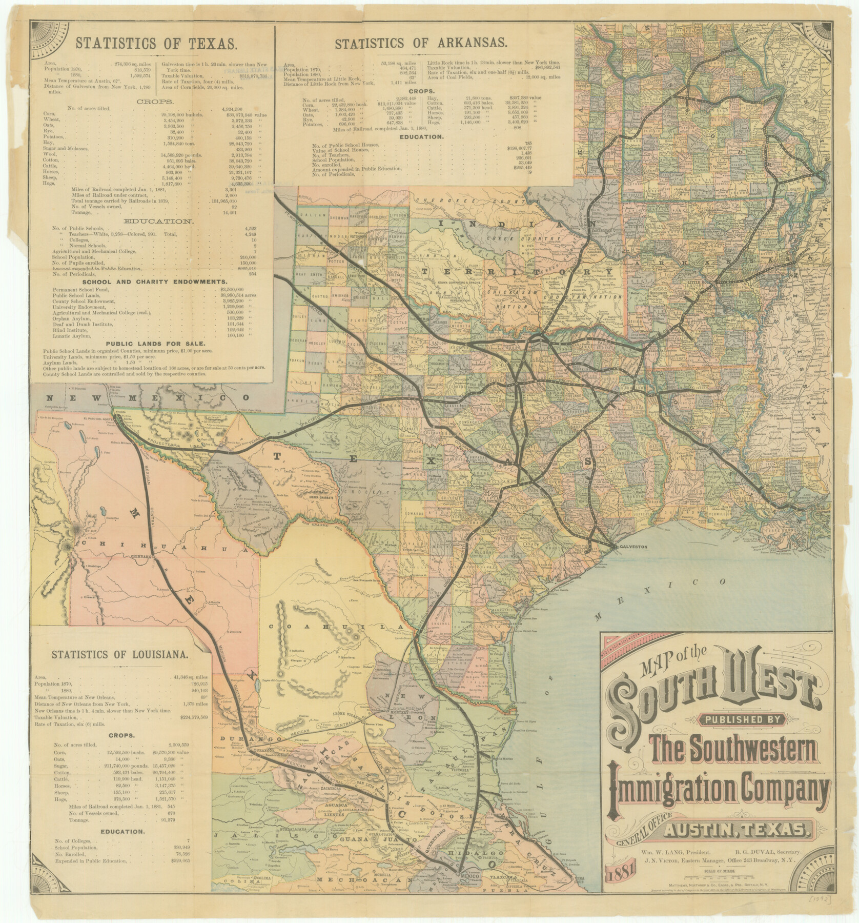 76243, Map of the Southwest, Texas State Library and Archives