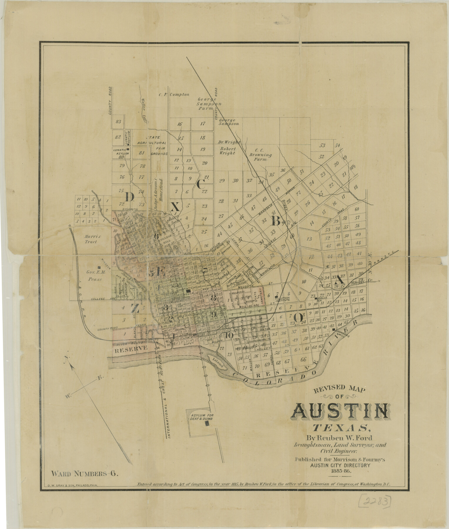 76272, Revised Map of Austin, Texas, Texas State Library and Archives