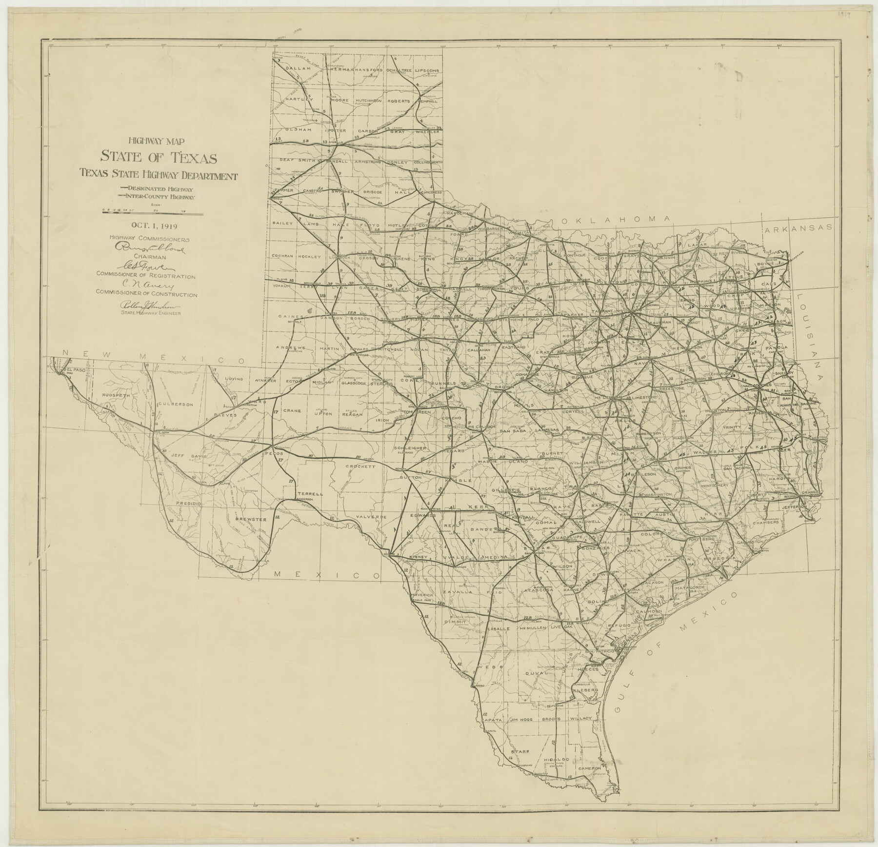 76291, Highway Map State of Texas, Texas State Library and Archives