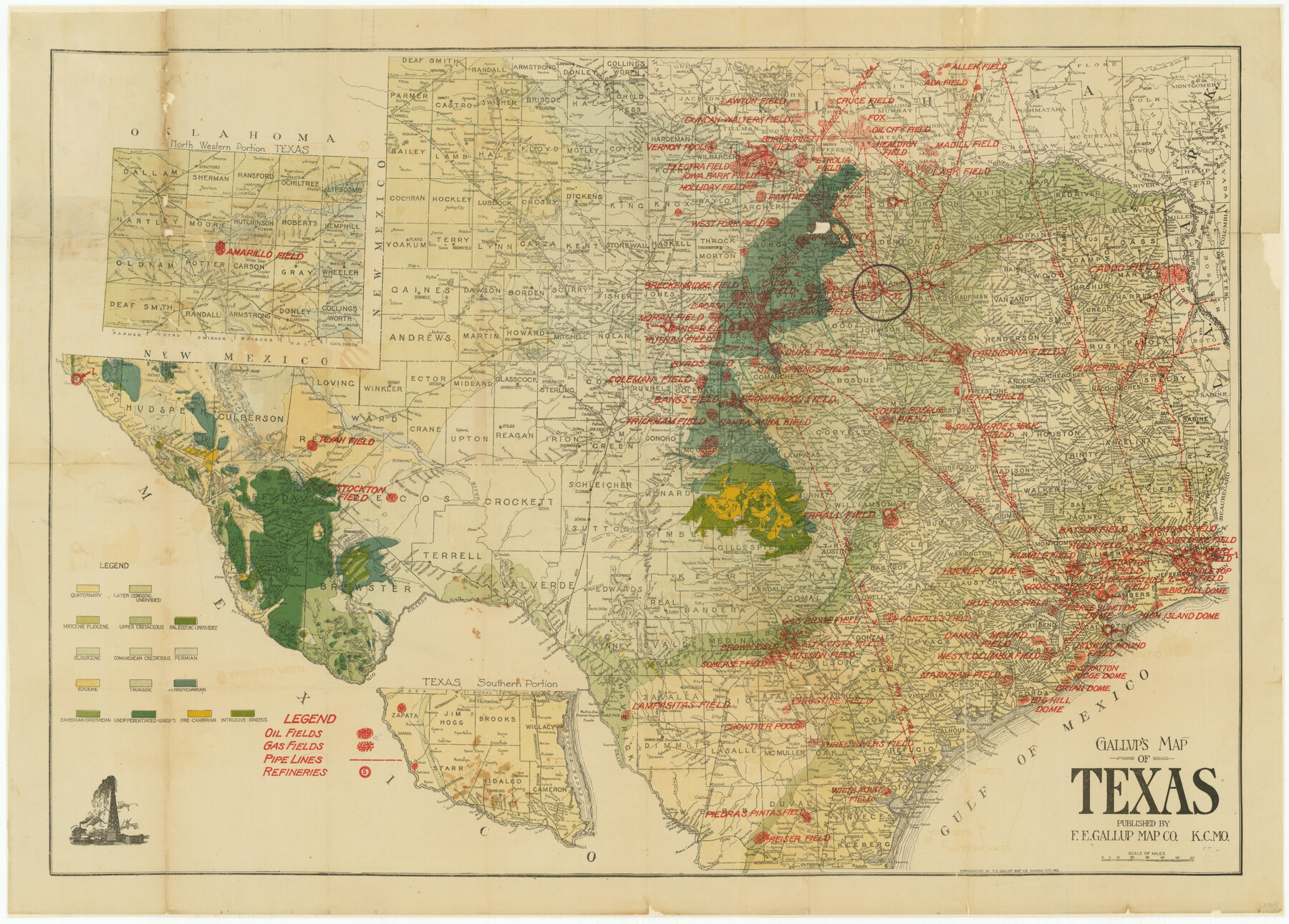 76300, Gallup's Map of Texas, Texas State Library and Archives
