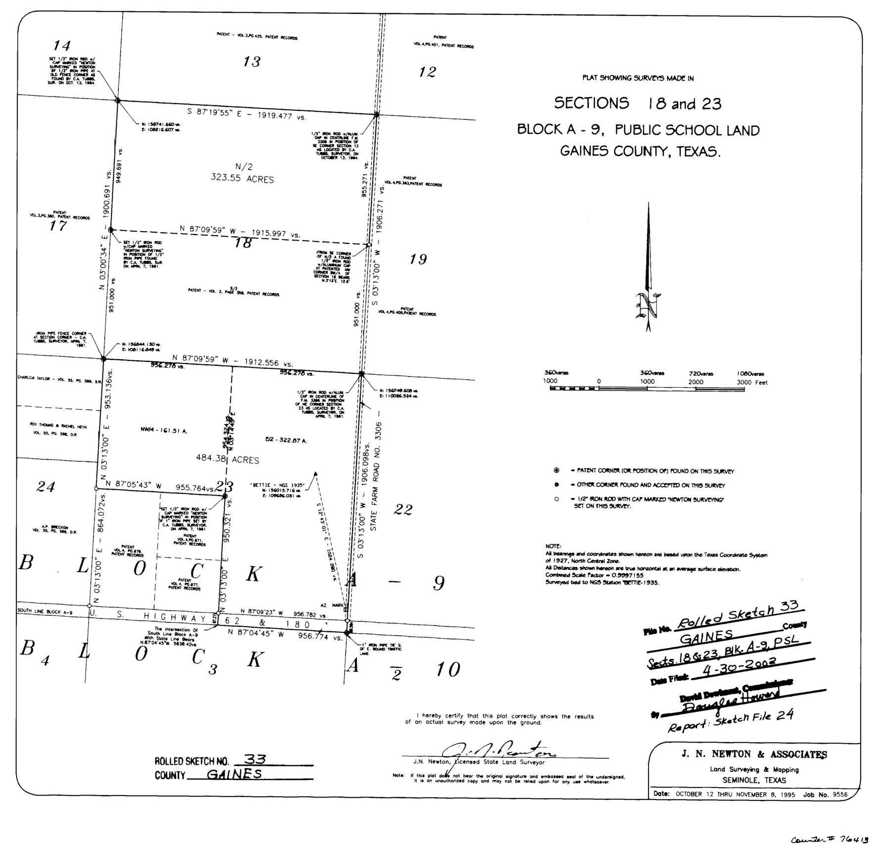 76413, Gaines County Rolled Sketch 33, General Map Collection