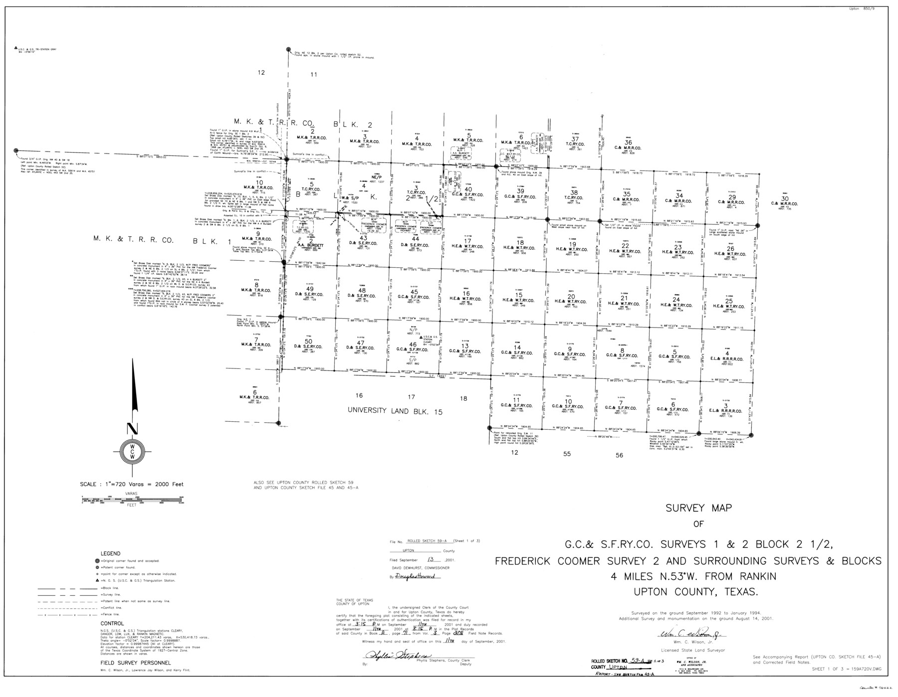 76422, Upton County Rolled Sketch 59A, General Map Collection