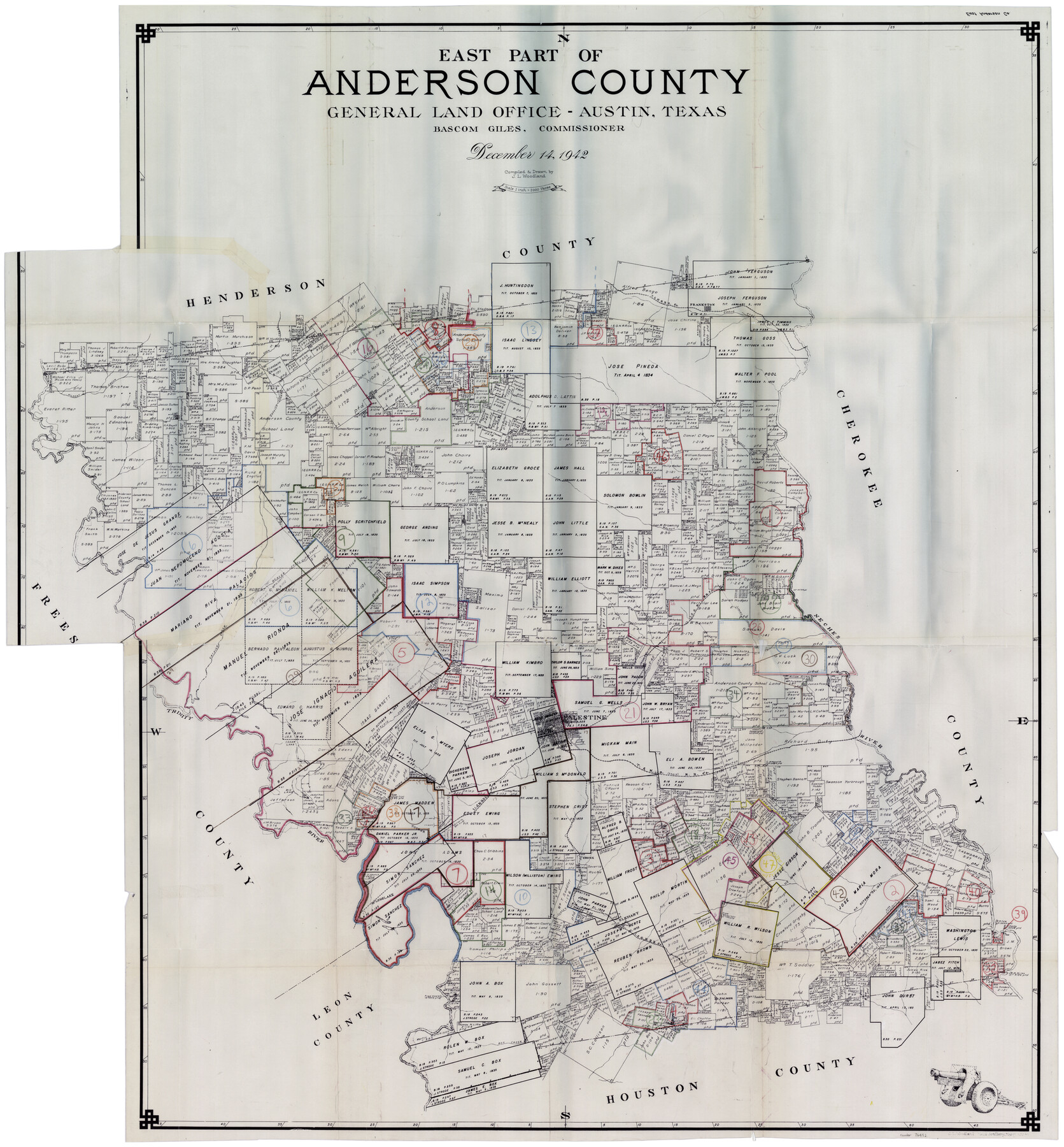 76452, Anderson County Working Sketch Graphic Index, General Map Collection

