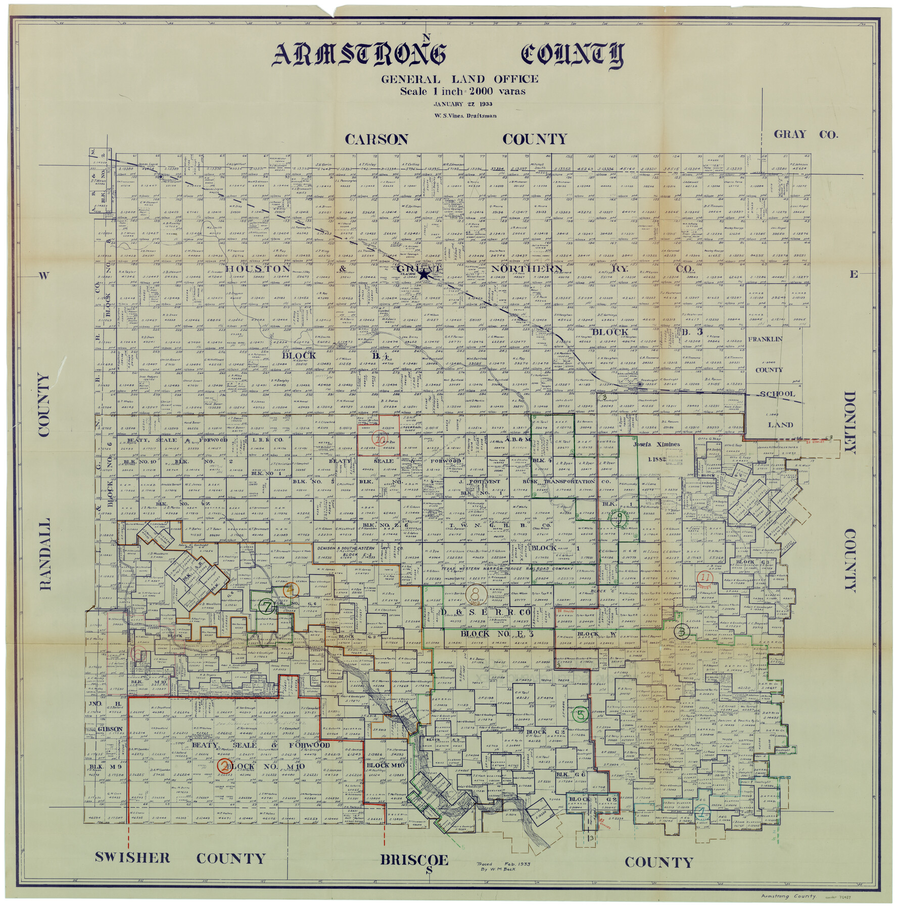 76457, Armstrong County Working Sketch Graphic Index, General Map Collection

