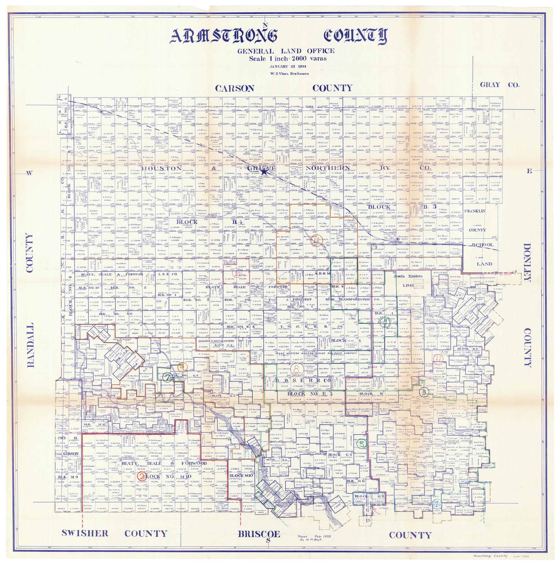 76457, Armstrong County Working Sketch Graphic Index, General Map Collection
