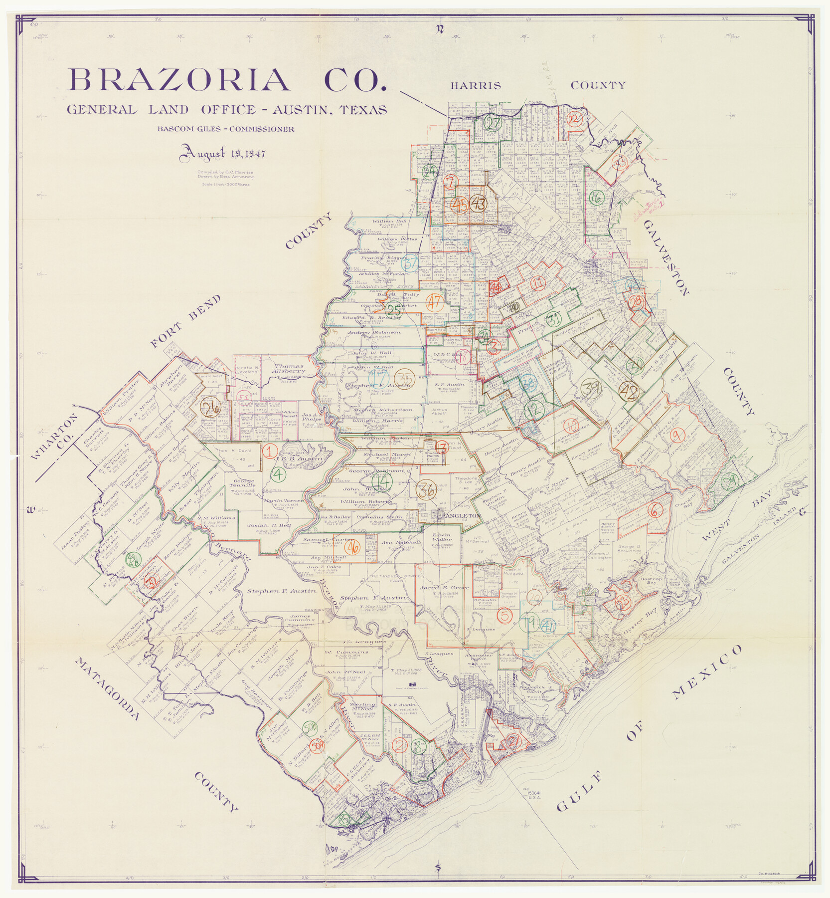 76471, Brazoria County Working Sketch Graphic Index, General Map Collection