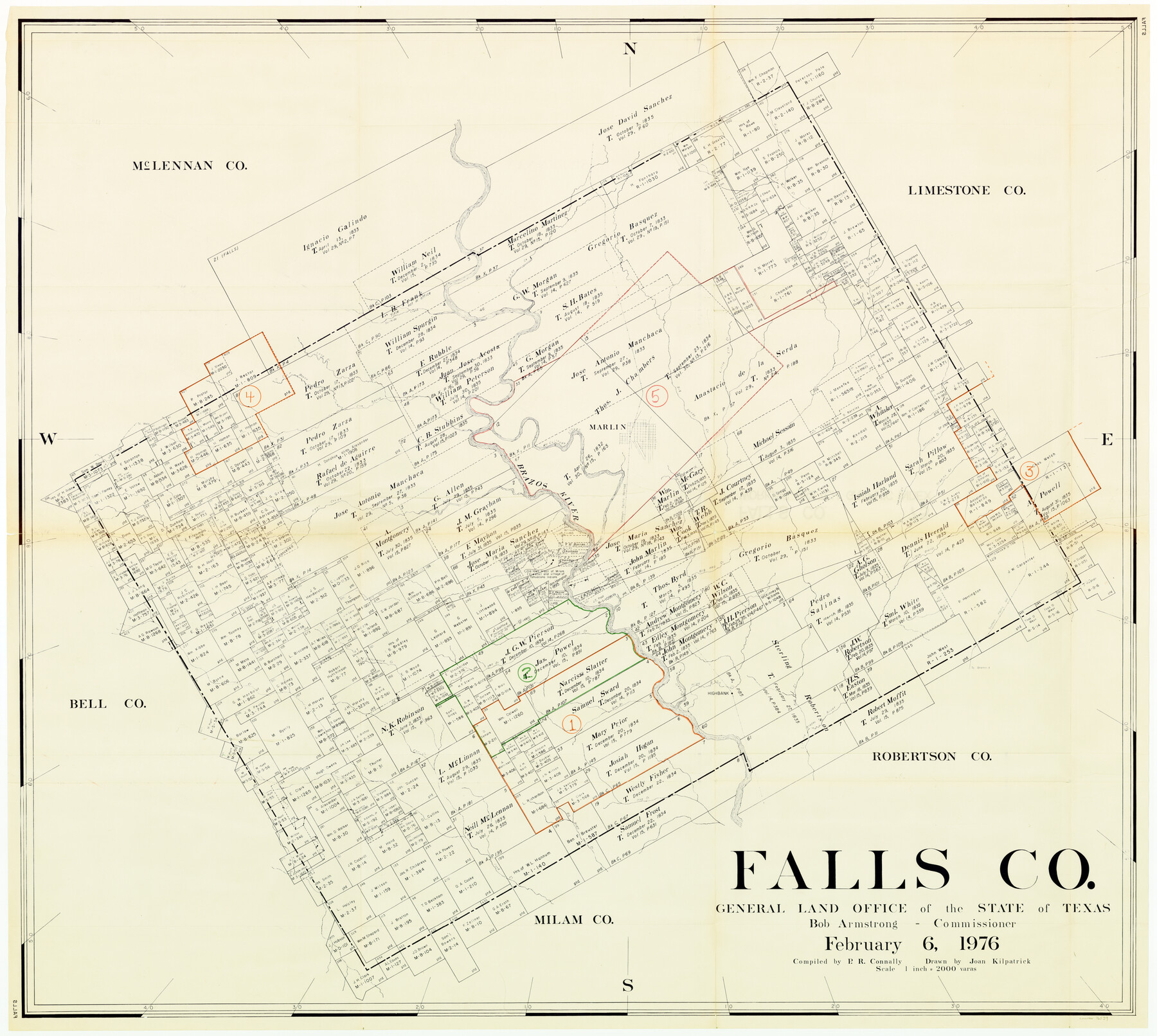 76539, Falls County Working Sketch Graphic Index, General Map Collection