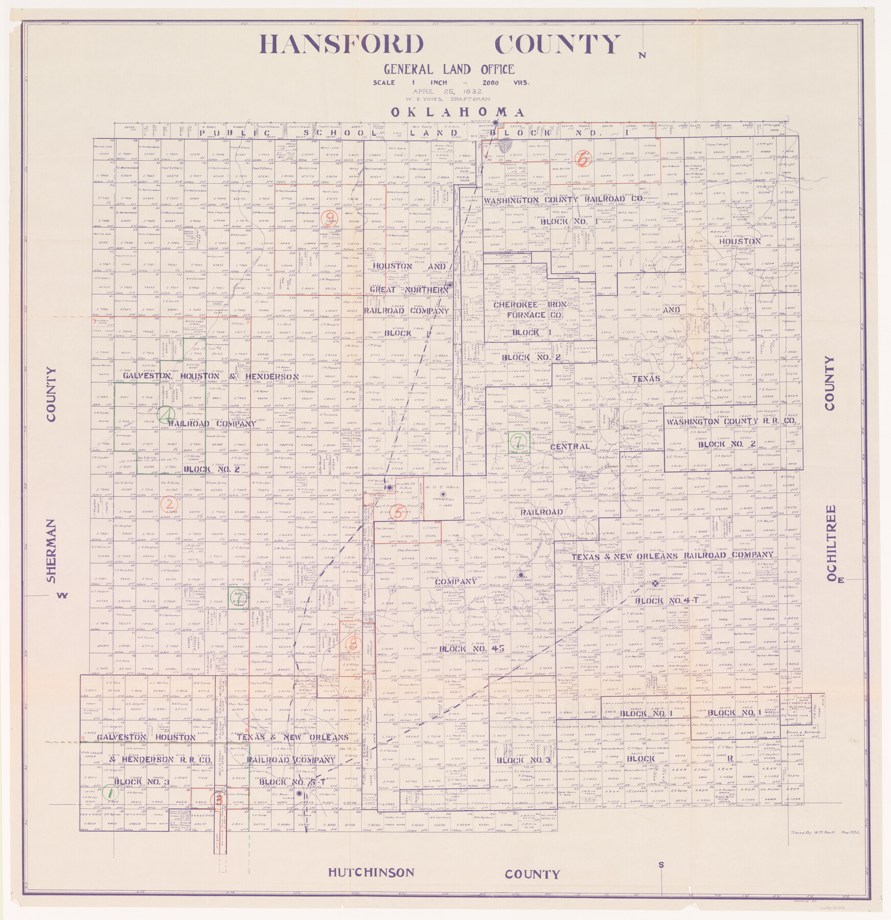 76565, Hansford County Working Sketch Graphic Index, General Map Collection
