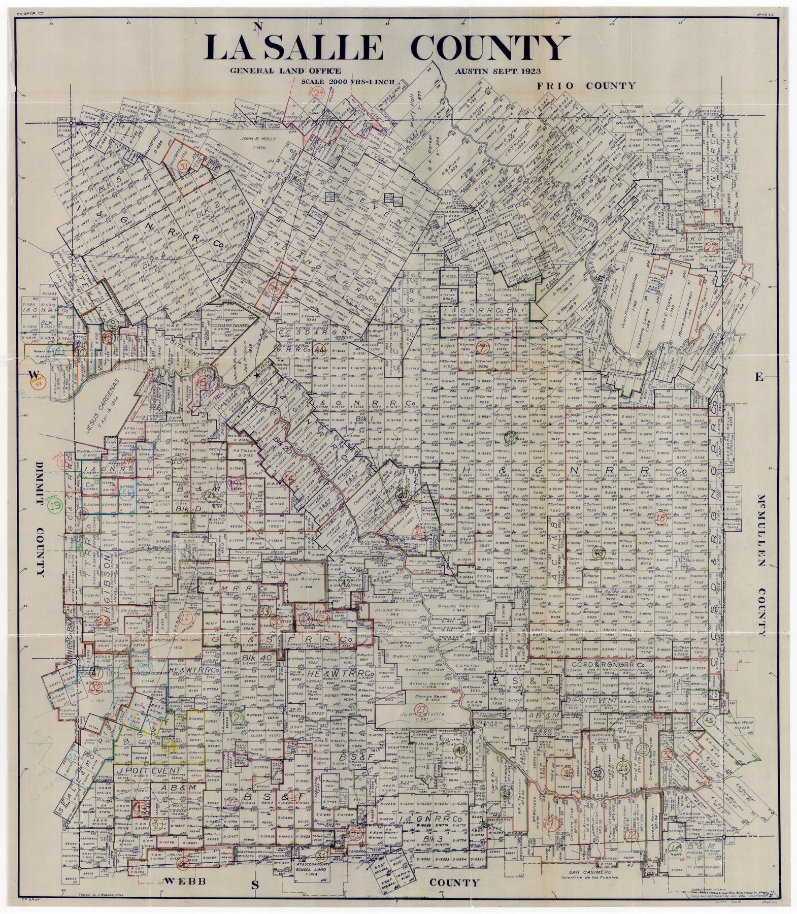 76615, La Salle County Working Sketch Graphic Index, General Map Collection
