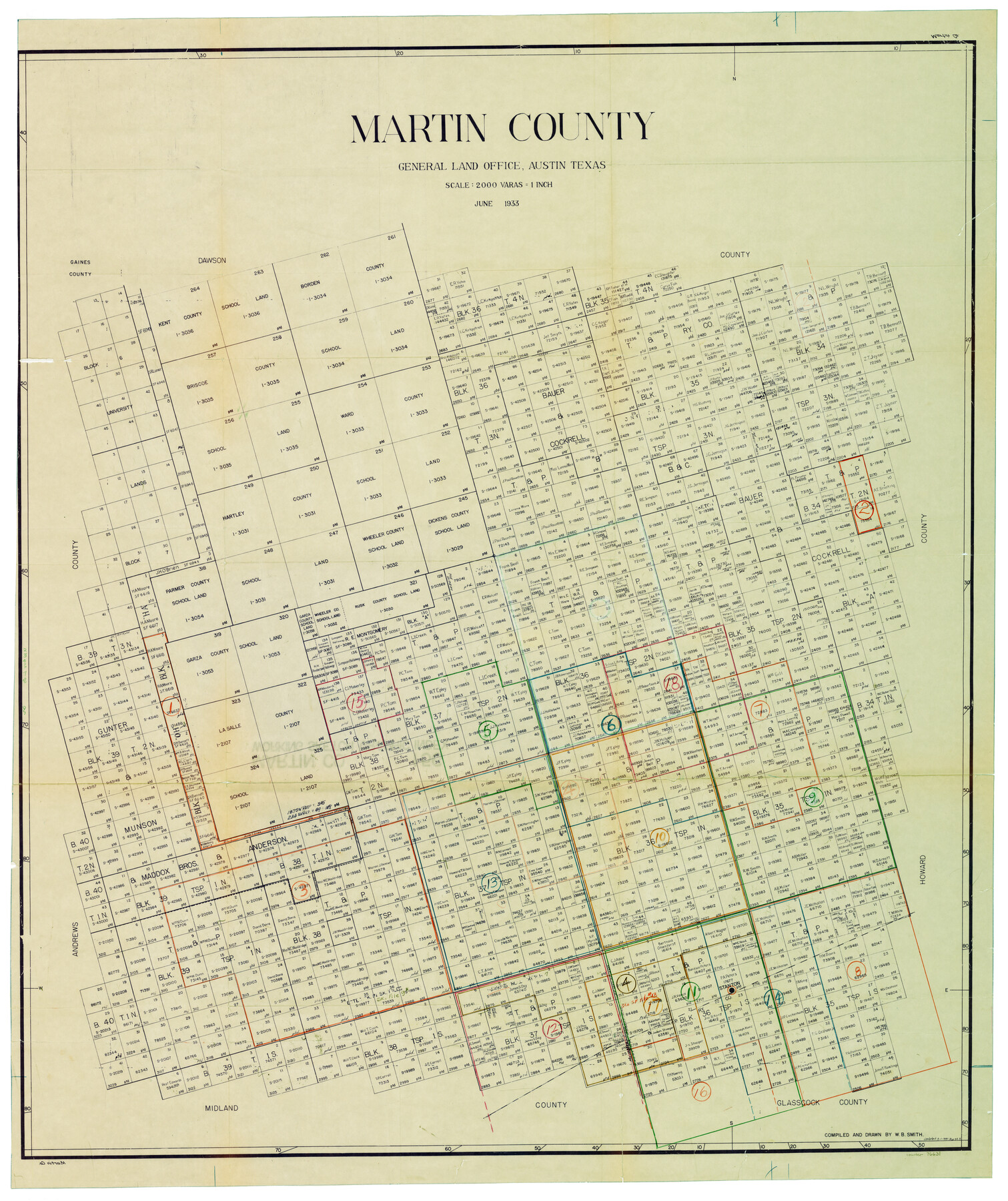 76631, Martin County Working Sketch Graphic Index, General Map Collection