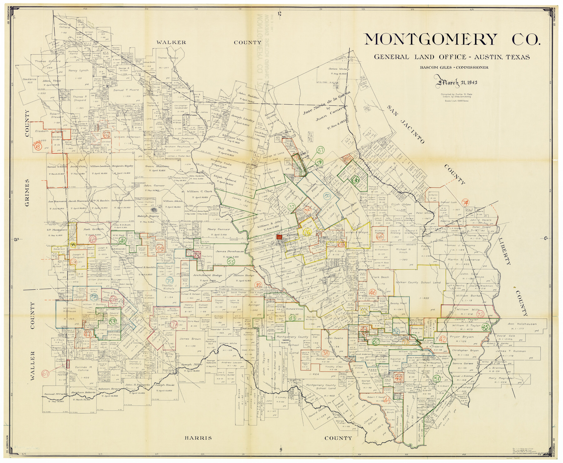 76647, Montgomery County Working Sketch Graphic Index, Sheet 2 (Sketches 36 to Most Recent), General Map Collection