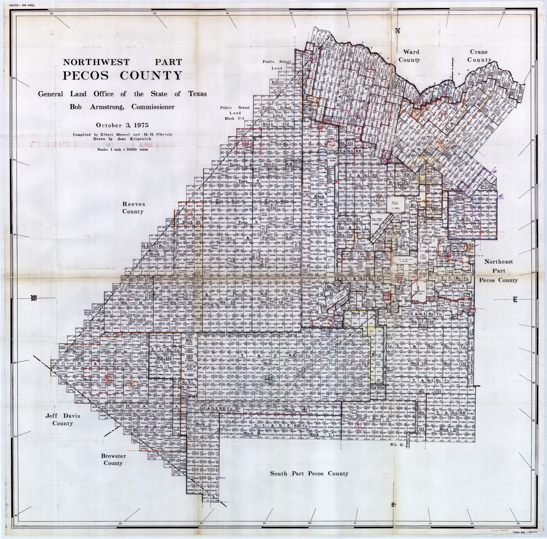 76663, Pecos County Working Sketch Graphic index - northwest part - sheet A, General Map Collection