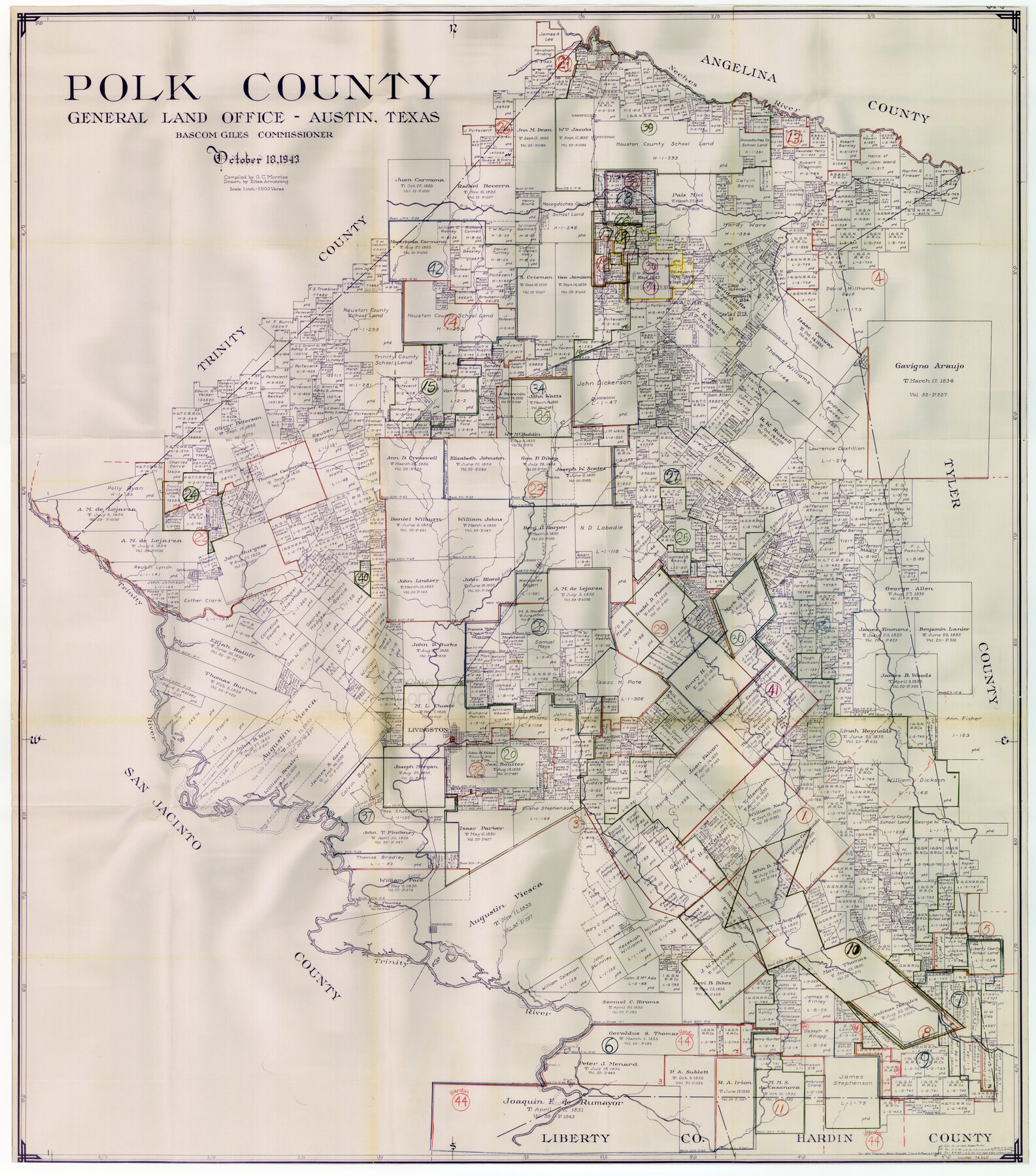 76668, Polk County Working Sketch Graphic Index, General Map Collection