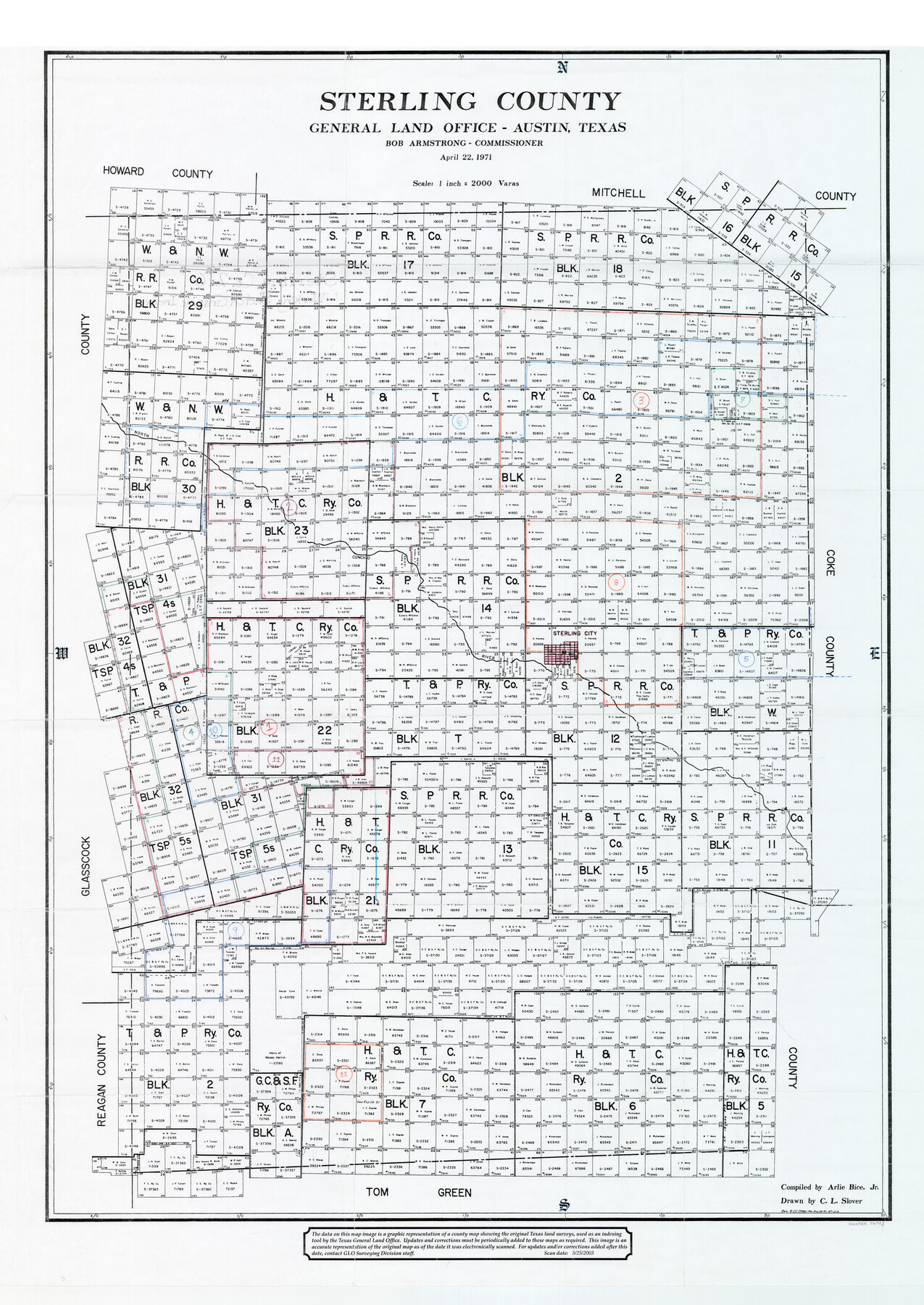 76703, Sterling County Working Sketch Graphic Index, General Map Collection