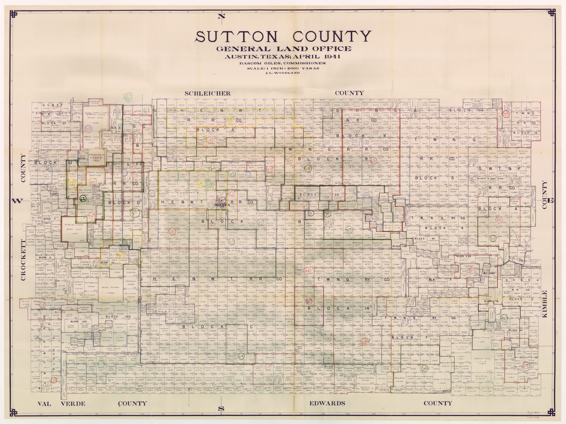 76706, Sutton County Working Sketch Graphic Index, Sheet 2 (Sketches 25 to Most Recent), General Map Collection