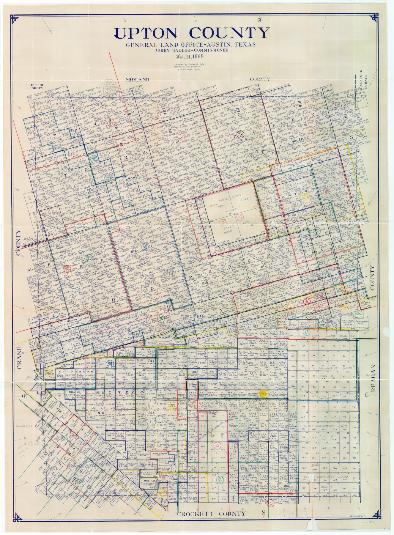 76721, Upton County Working Sketch Graphic Index, Sheet 1 (Sketches 1 to 39), General Map Collection