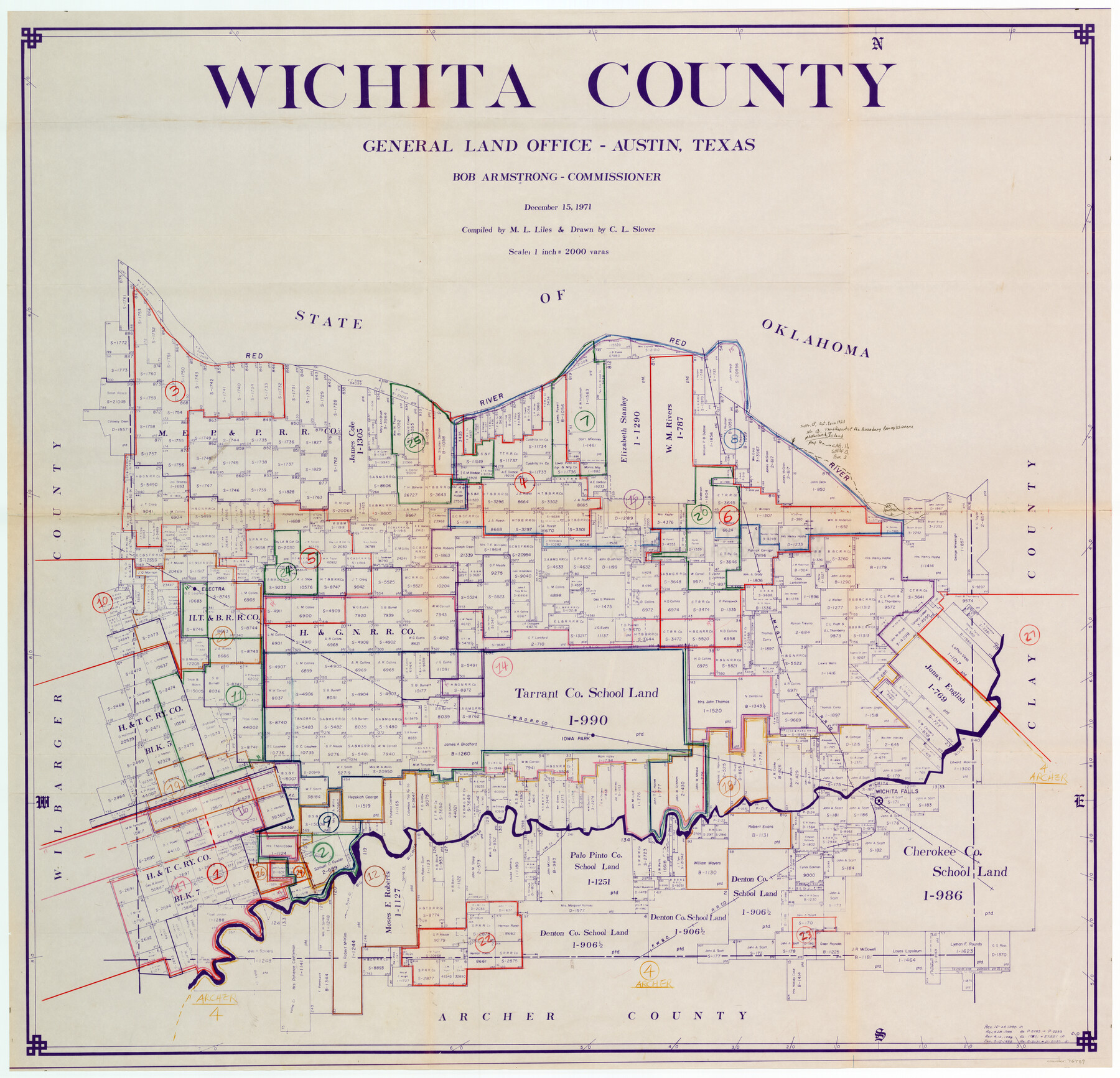 76739, Wichita County Working Sketch Graphic Index, General Map Collection