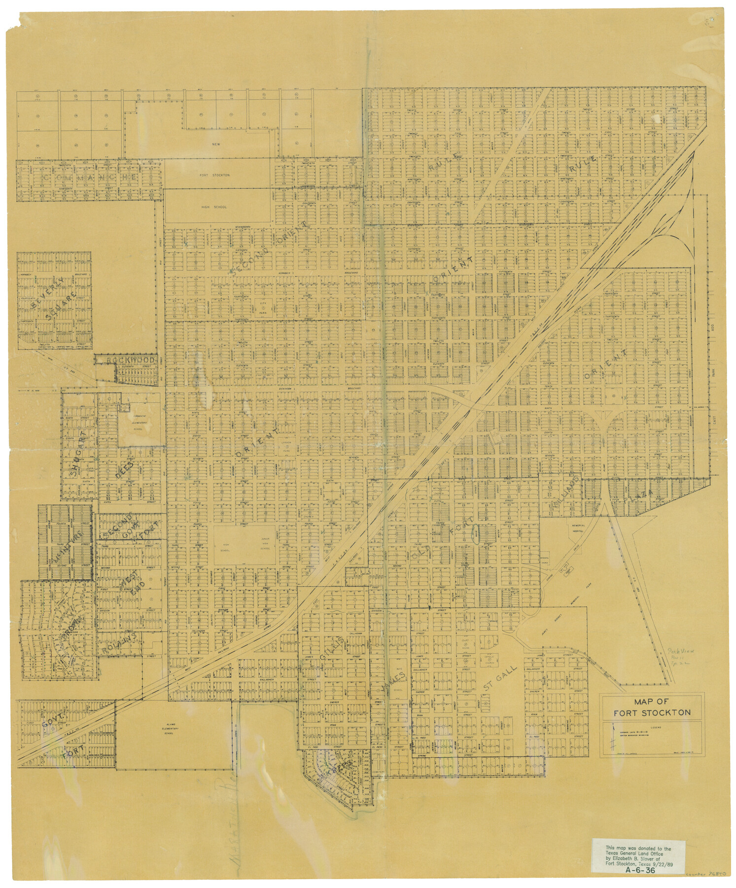 76870, Map of Fort Stockton, General Map Collection
