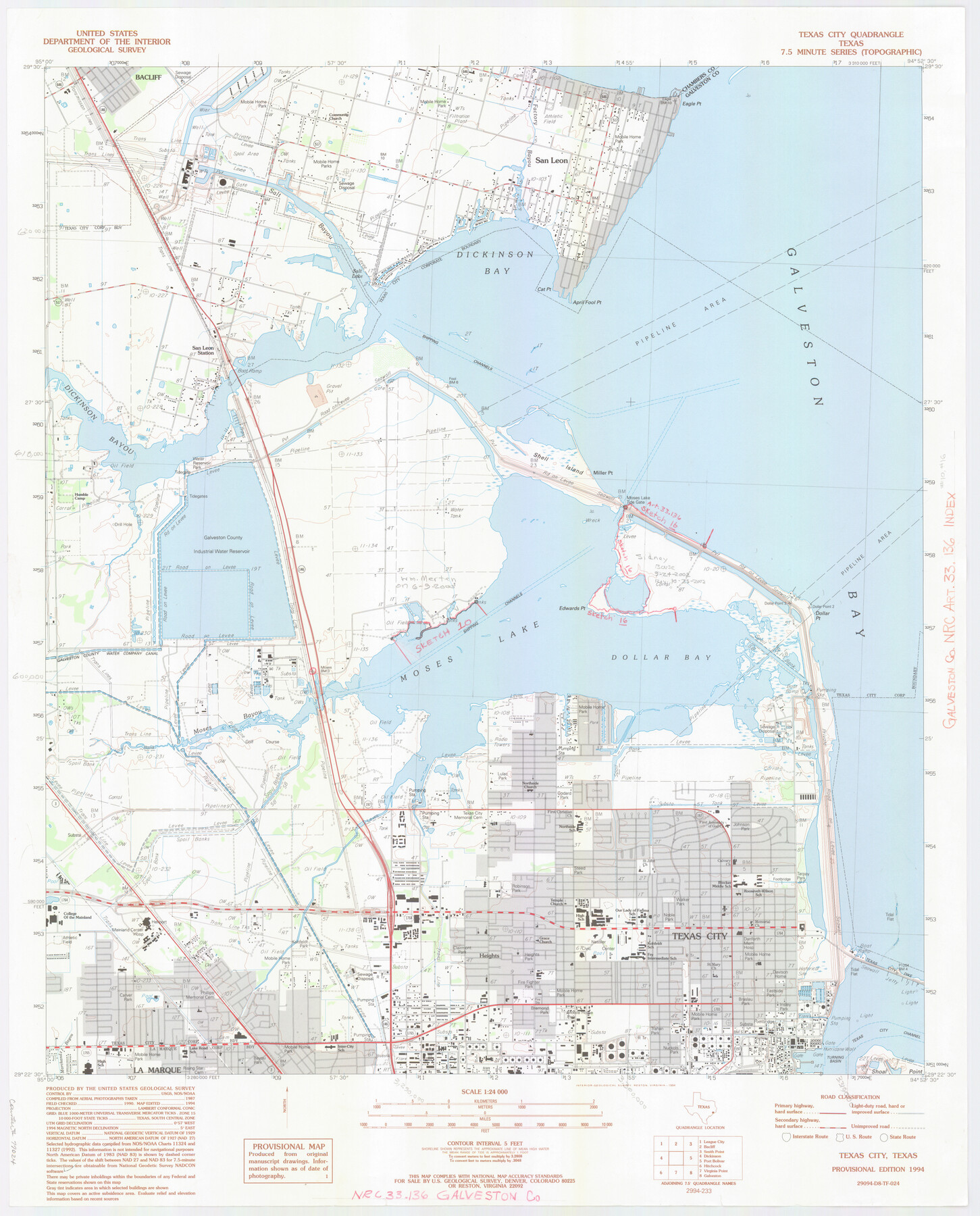 77024, Galveston County NRC Article 33.136 Location Key Sheet, General Map Collection