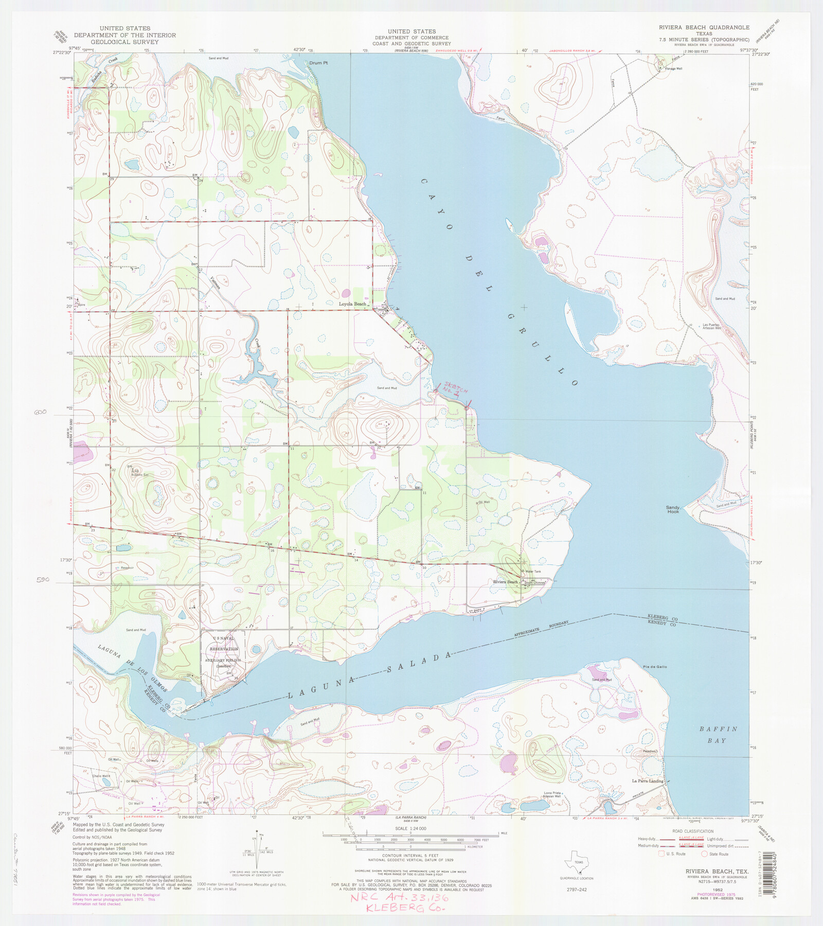 77051, Kleberg County NRC Article 33.136 Location Key Sheet, General Map Collection