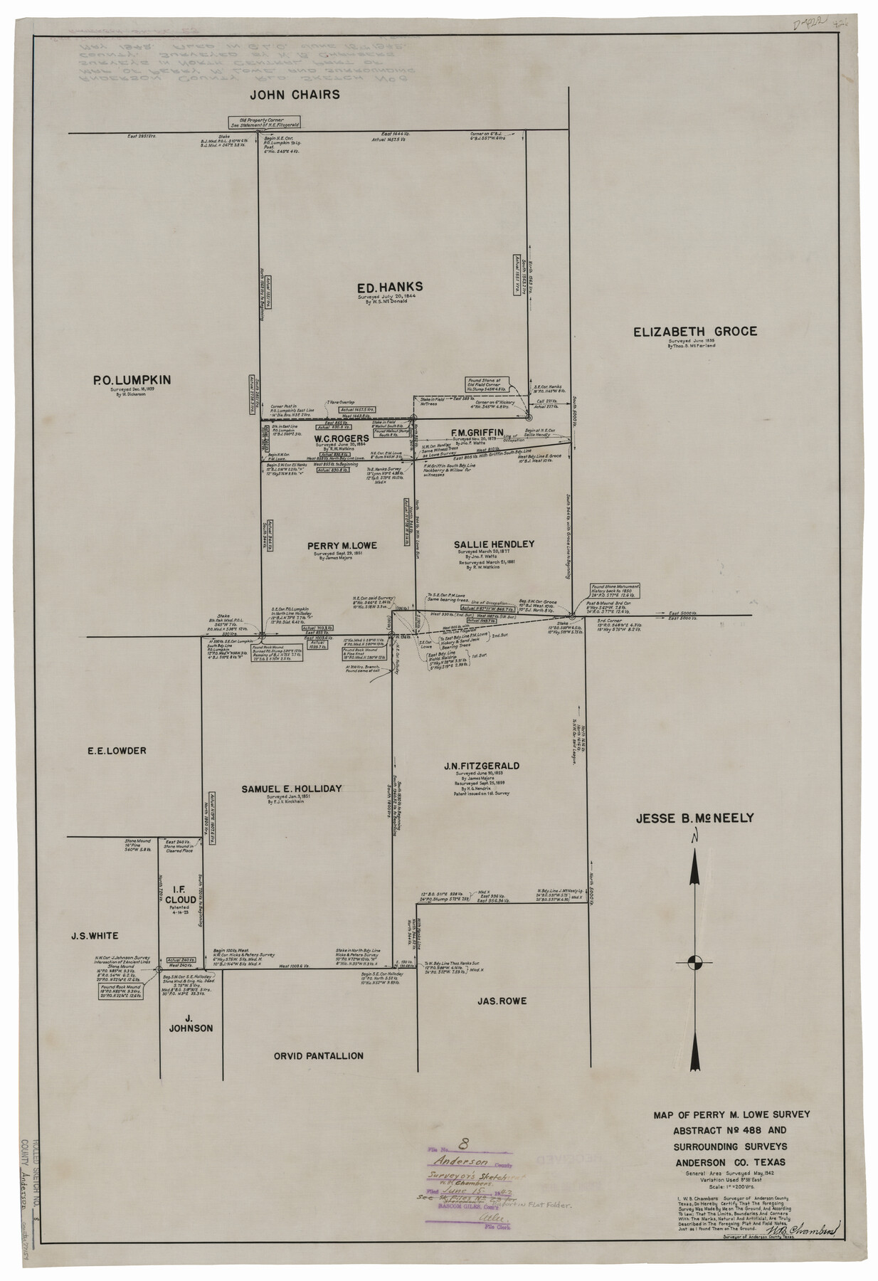 77154, Anderson County Rolled Sketch 8, General Map Collection