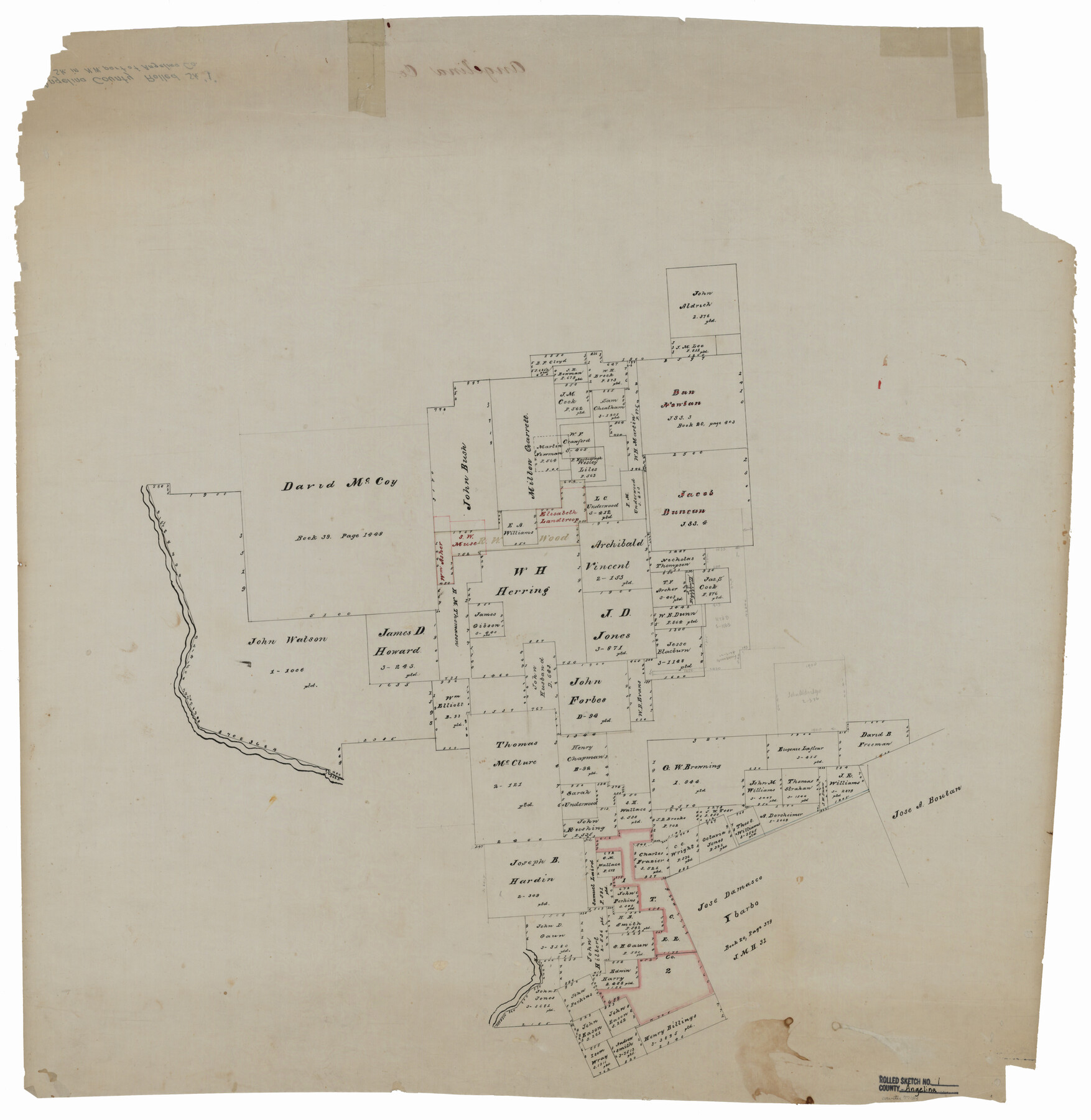 77184, Angelina County Rolled Sketch 1, General Map Collection