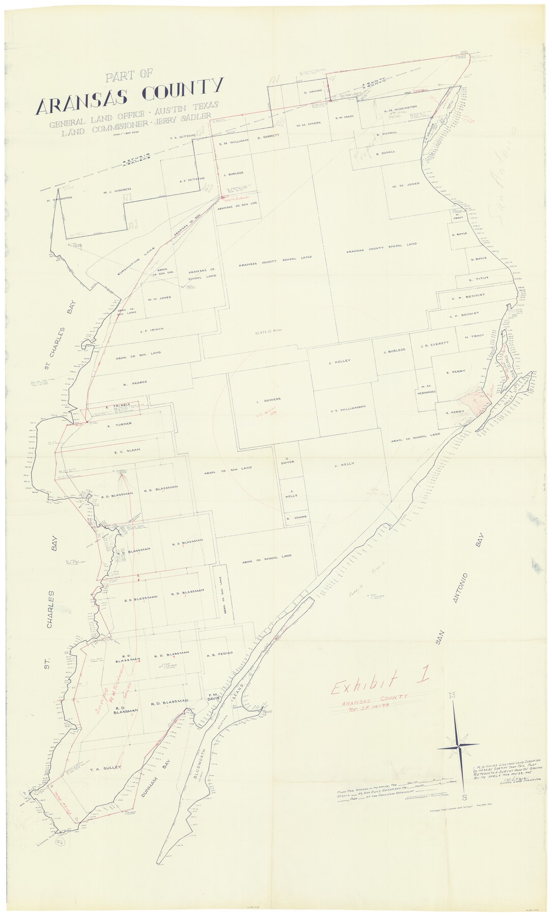 77193, Aransas County Rolled Sketch 14, General Map Collection
