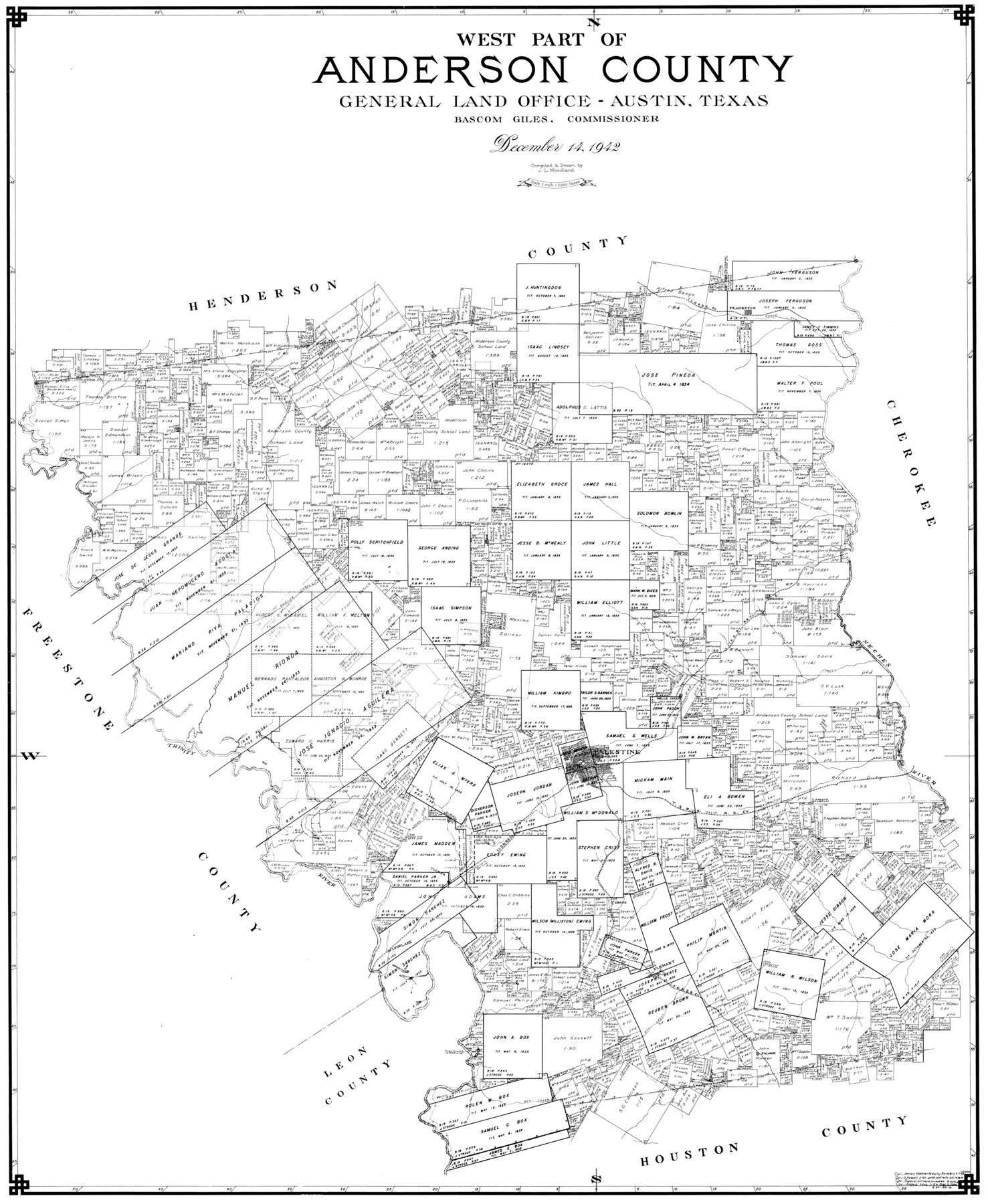 77197, West Part of Anderson County, General Map Collection