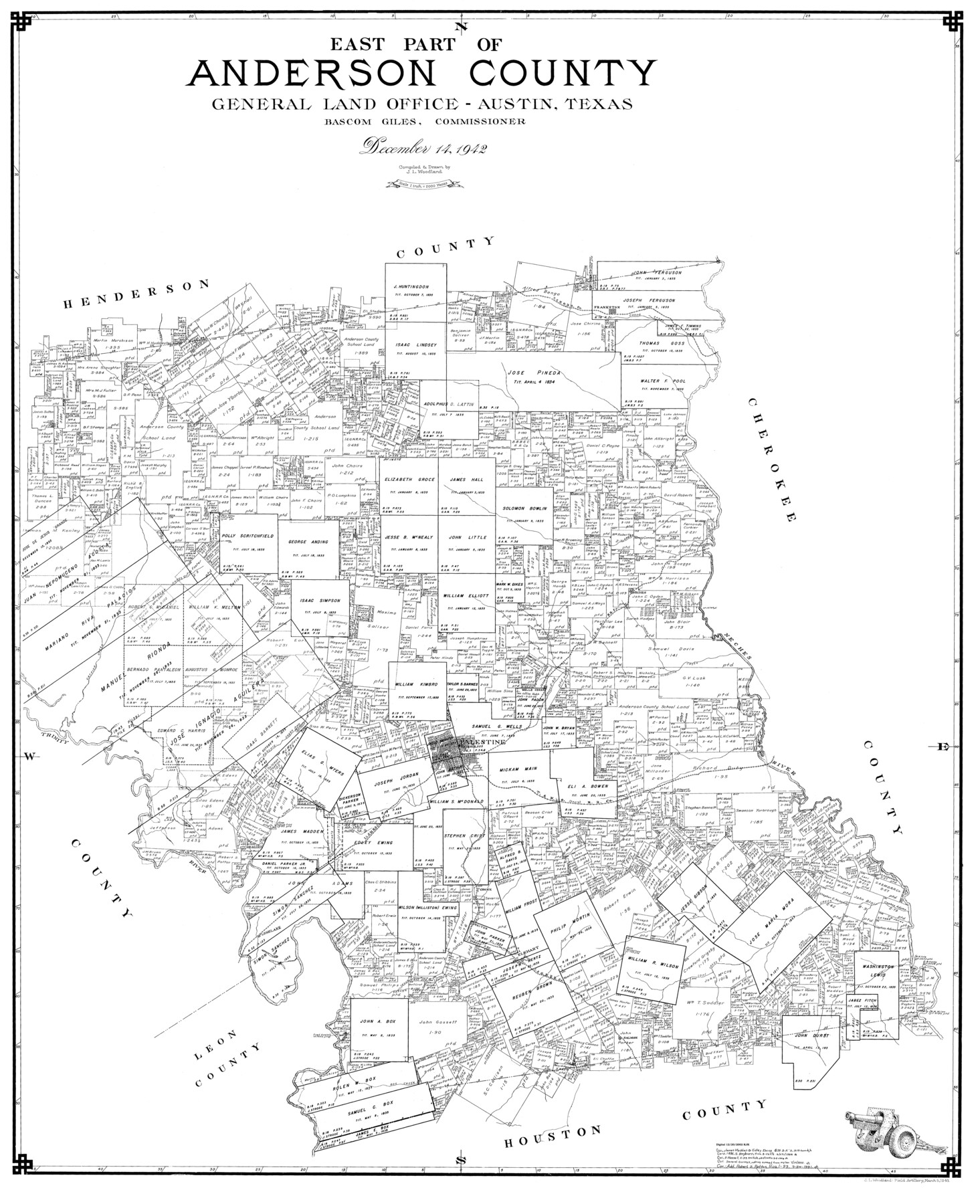 77198, East Part of Anderson County, General Map Collection