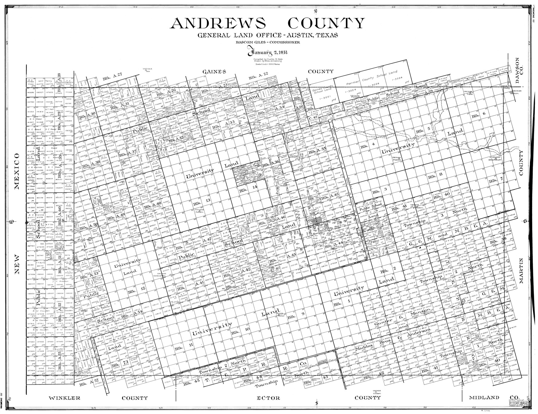 77199, Andrews County, General Map Collection