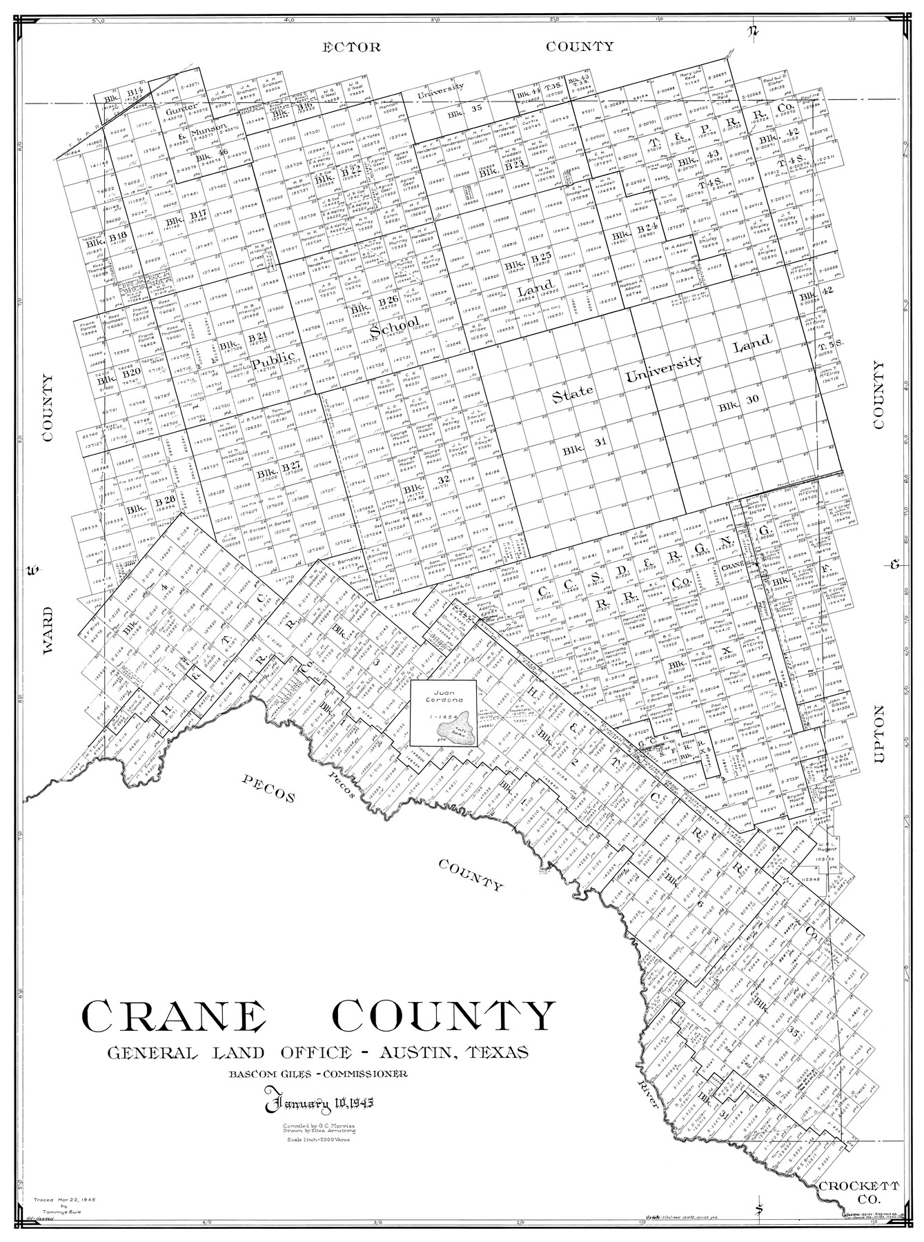 77251, Crane County, General Map Collection