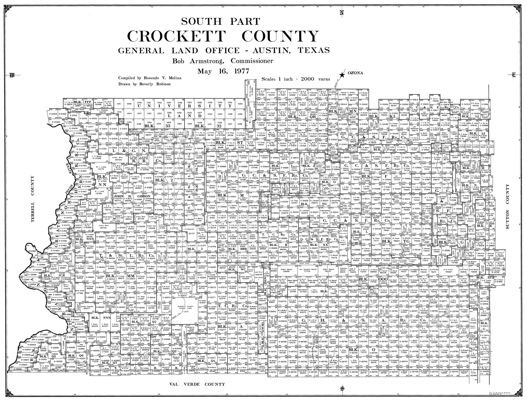 77252, Northwest Part Crockett County, General Map Collection