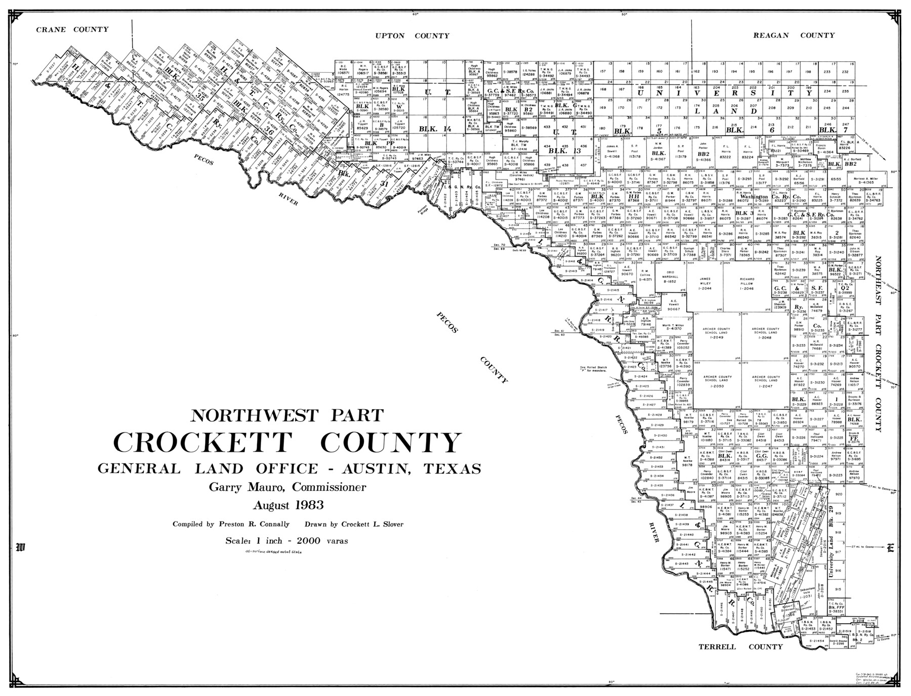 77253, Northeast Part of Crockett County, General Map Collection