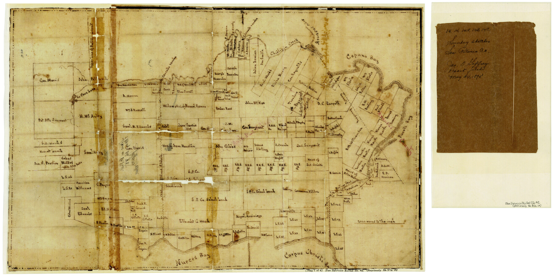 7728, San Patricio County Rolled Sketch 42, General Map Collection