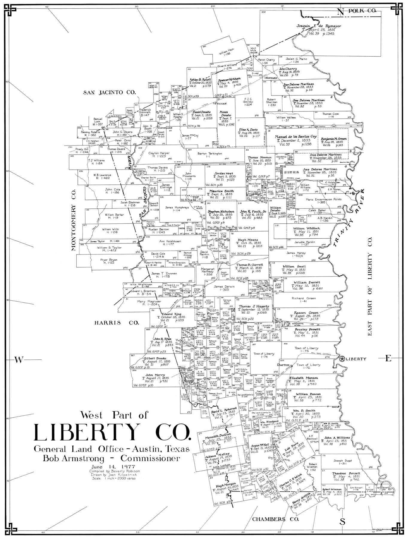 77353, West Part of Liberty Co., General Map Collection