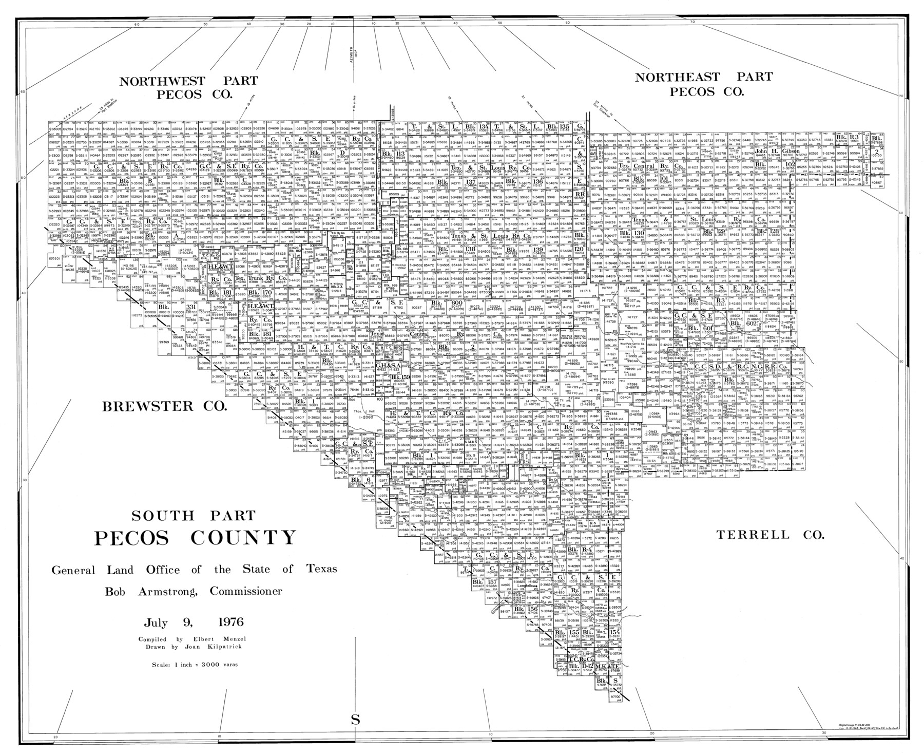 77393, South Part Pecos County, General Map Collection