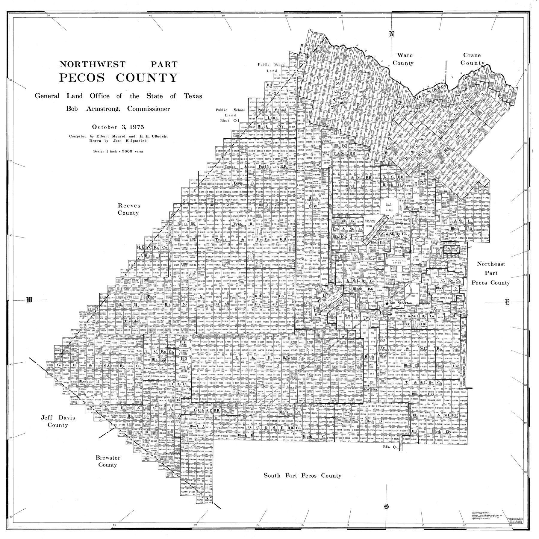 77395, Northwest Part Pecos County, General Map Collection