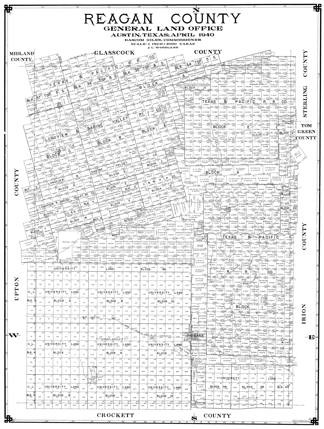 77403, Reagan County, General Map Collection