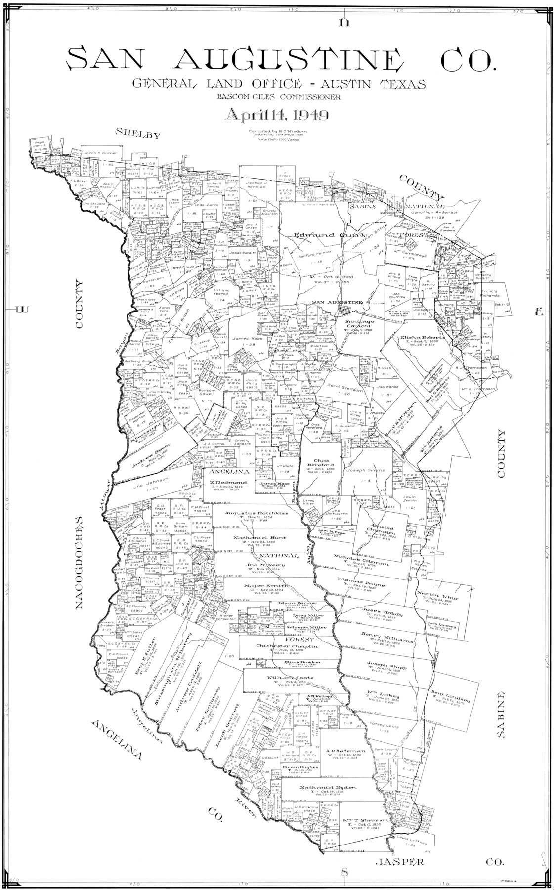 77414, San Augustine Co., General Map Collection